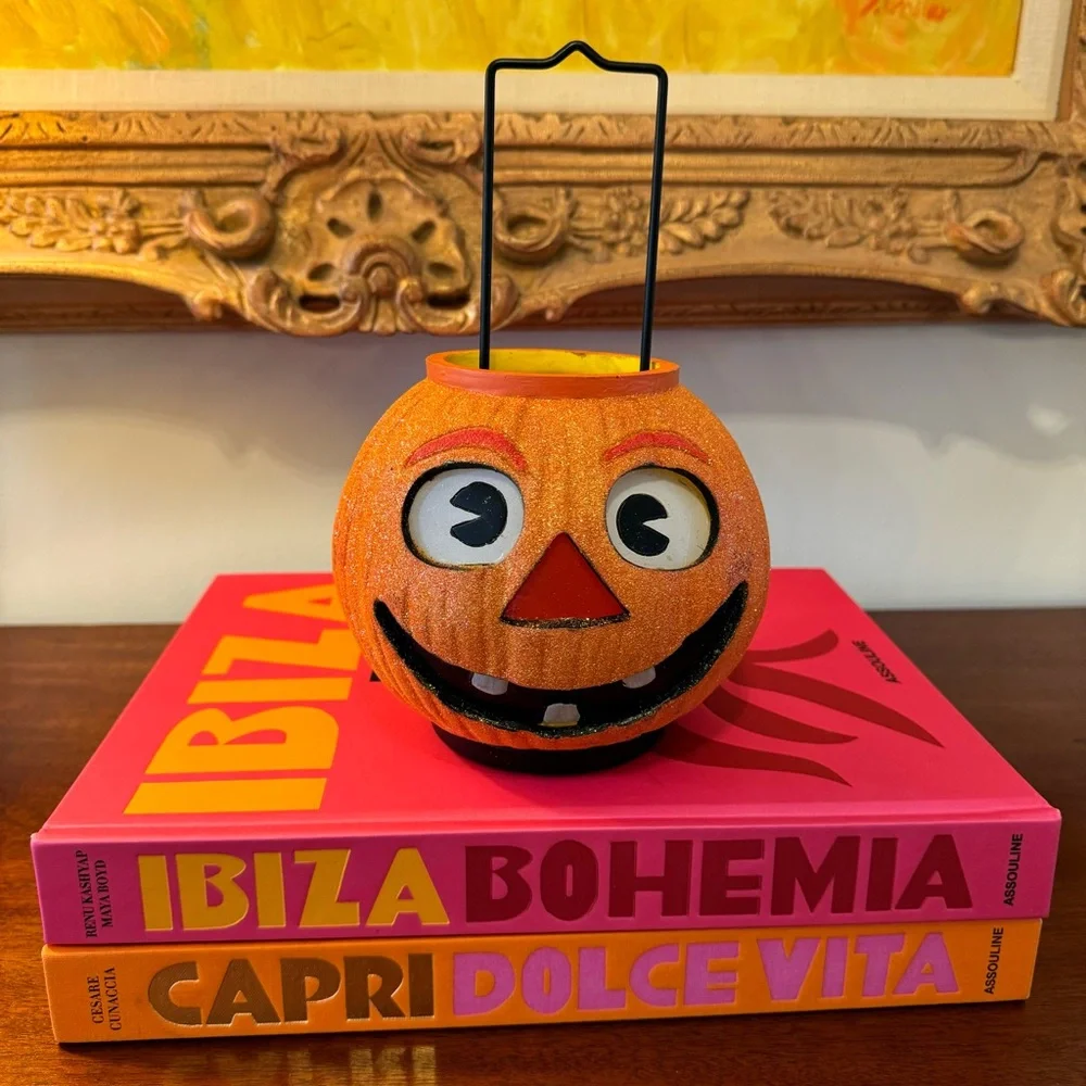 Vintage Illuminations Pumpkin Votive Lantern Halloween